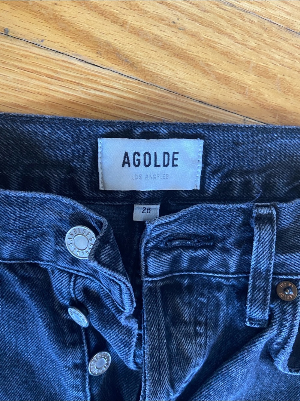 Agolde Women's High-Rise Black Denim Jeans